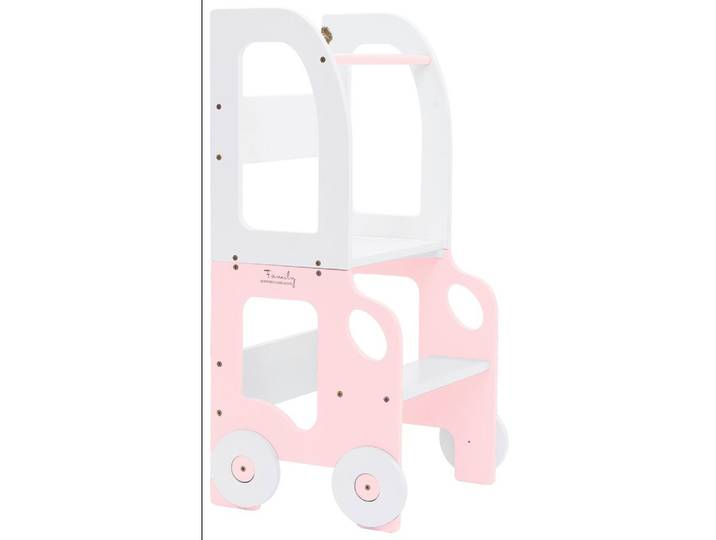 KOMBIHOCHSTUHL CAR STEP STOOL WEISS/PINK