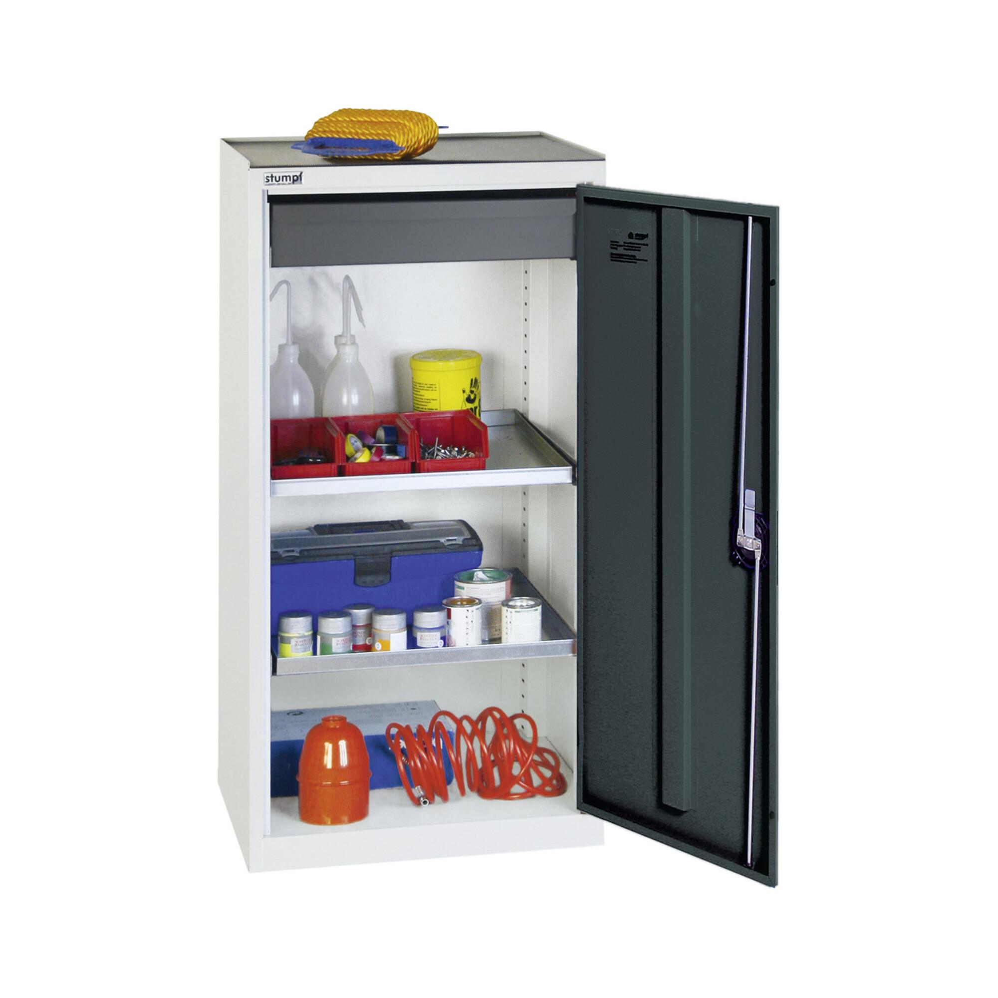 Stumpf Werkzeug- und Materialschrank 3000, RAL 7035/7016, 1 Schublade, 2 Wannen ; Stumpf Metall (3001171)