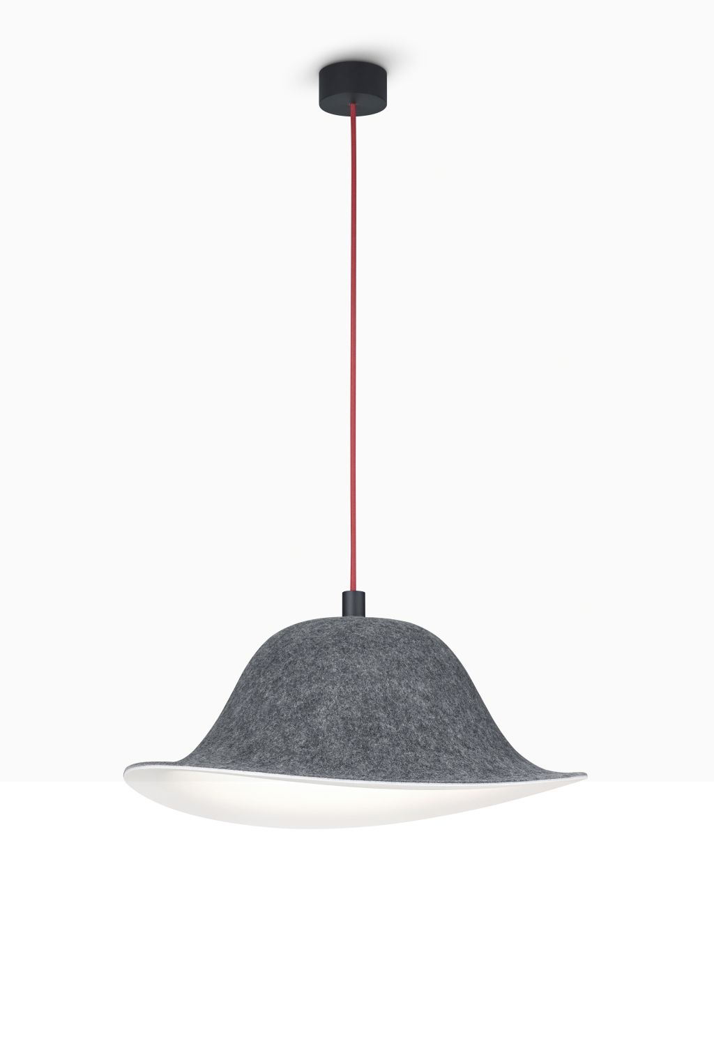 Helestra Pendelleuchte ROG grau (rotes Kabel) 6-5042.75 4022671116213