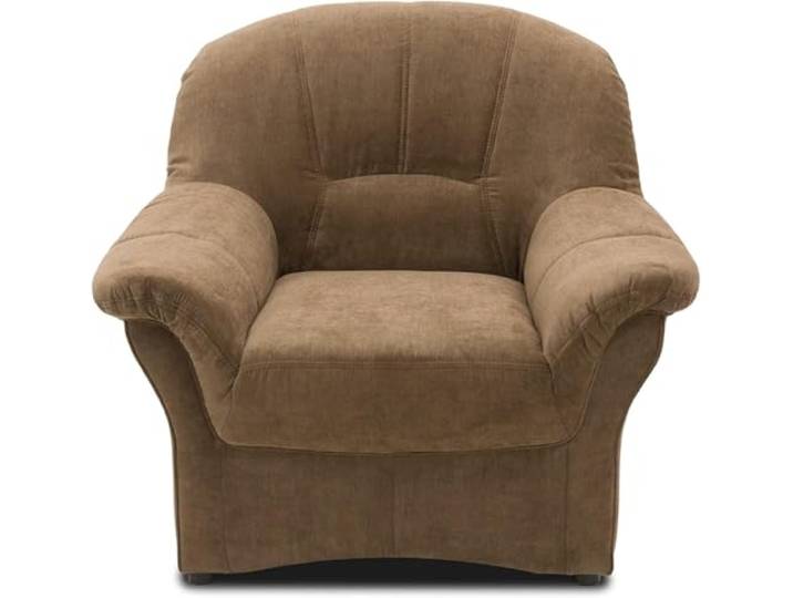 DOMO. collection Polstersessel Bahia FK, Federkern, braun Sessel mit Federkern für hohen Sitzkomfort im klassischen Design, 102 x 57 x 91 cm (BxTxH)