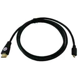 HDMI Kabel, 3 m Länge, HDMI auf Micro-HDMI, High-Speed, mit Ethernet, Durchmesser 4,0mm