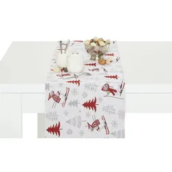 como Tischläufer  Weihnachten , mehrfarbig , Baumwollmischgewebe , Maße (cm): B: 32