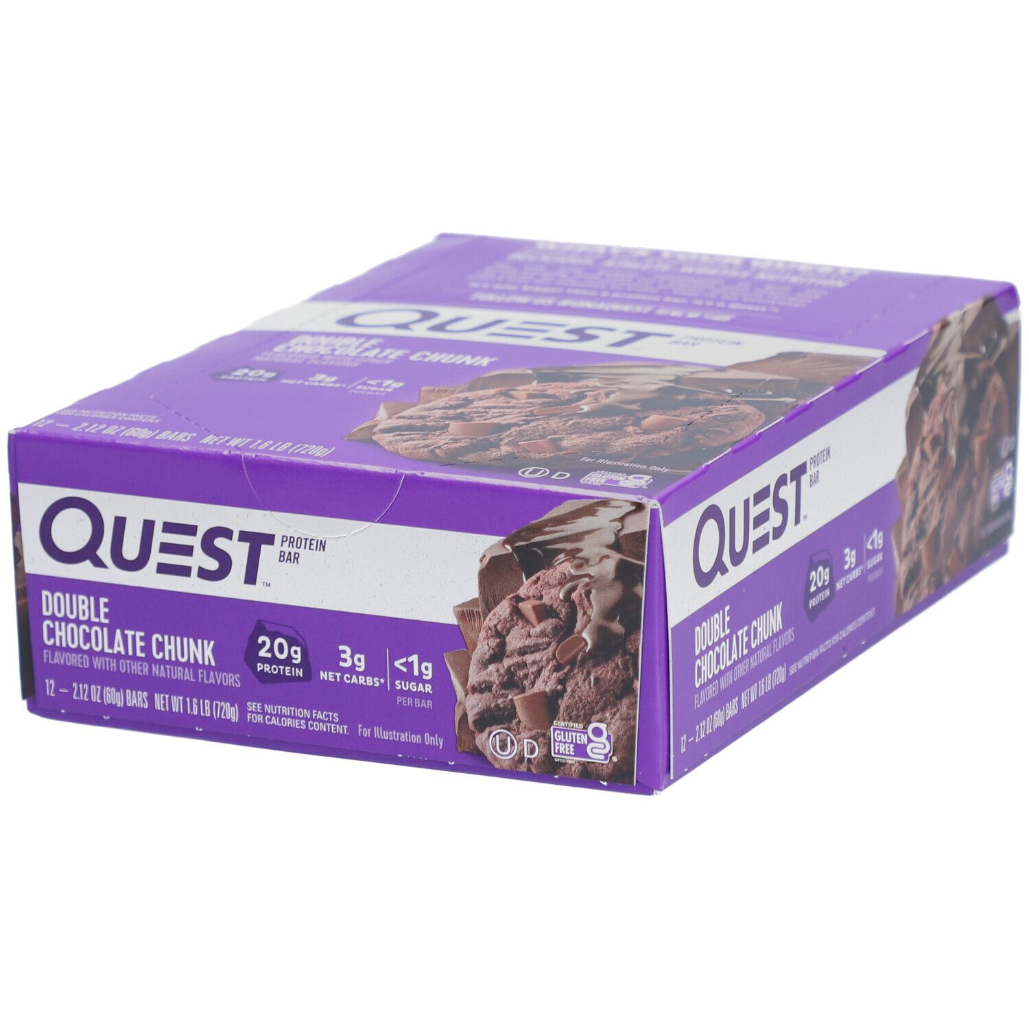 Quest Nutrition Bar, Double Chocolate Chunk 12x60 g Riegel