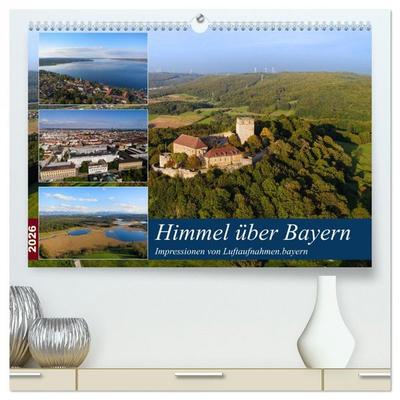 Himmel über Bayern (hochwertiger Premium Wandkalender 2026 DIN A2 quer), Kunstdruck in Hochglanz