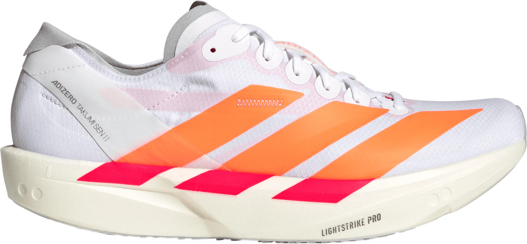 Adidas Men's Adizero Takumi Sen 11 Cloud White/Lucid Orange/Lucid Red 42 2/3