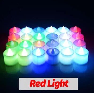 Uplifted Finds 1 To 48 Pcs Heart Shape Flameless LED Tea Light Candles Battery Flickering Lights For Wedding Valentine's Day Decor 1 Pc multicolor Light