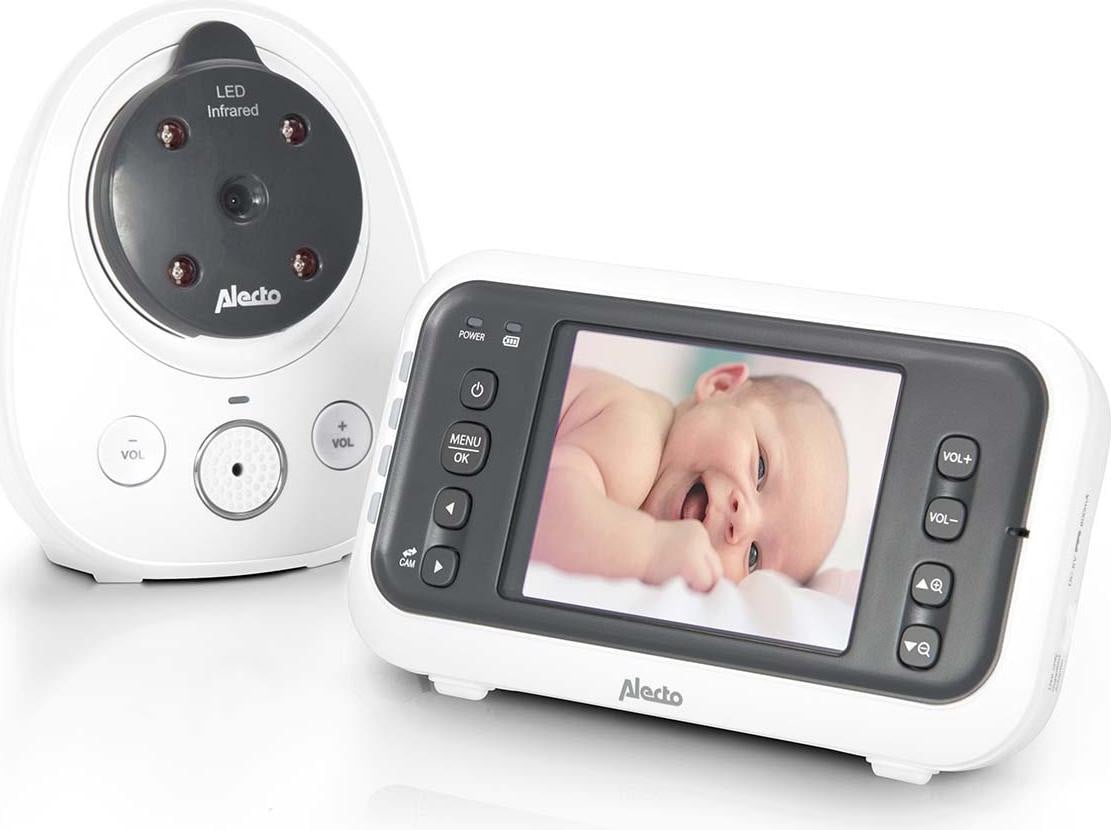 Alecto DVM-77 Video Babyfoon, Antraciet en Wit, 7,11 cm scherm