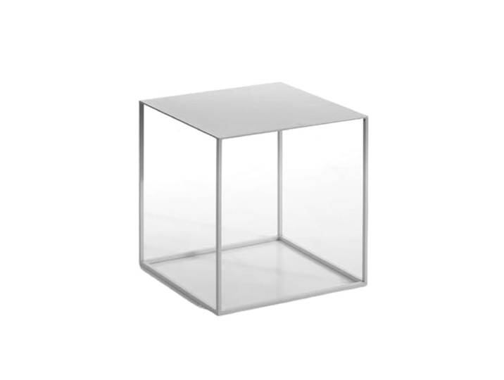 hongchenke34 Seitlicher Beistelltisch für Sofa Couchtisch, kleiner abnehmbarer Seitentisch aus Metall Weiß/Schwarz quadratisch Sofa Wohnzimmer Sideboard Nachttisch Ecktisch (Weiß)