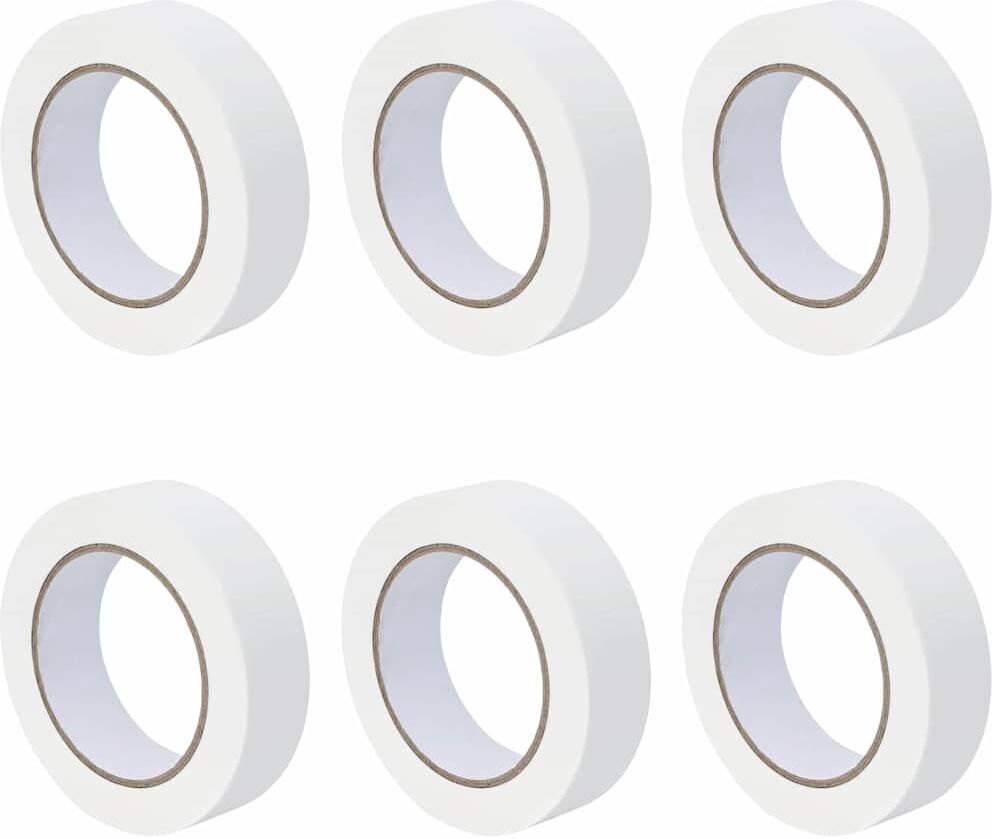 vidaXL Rubans de masquage pour peintre 6 pc Blanc 30mm x 50m Papier
