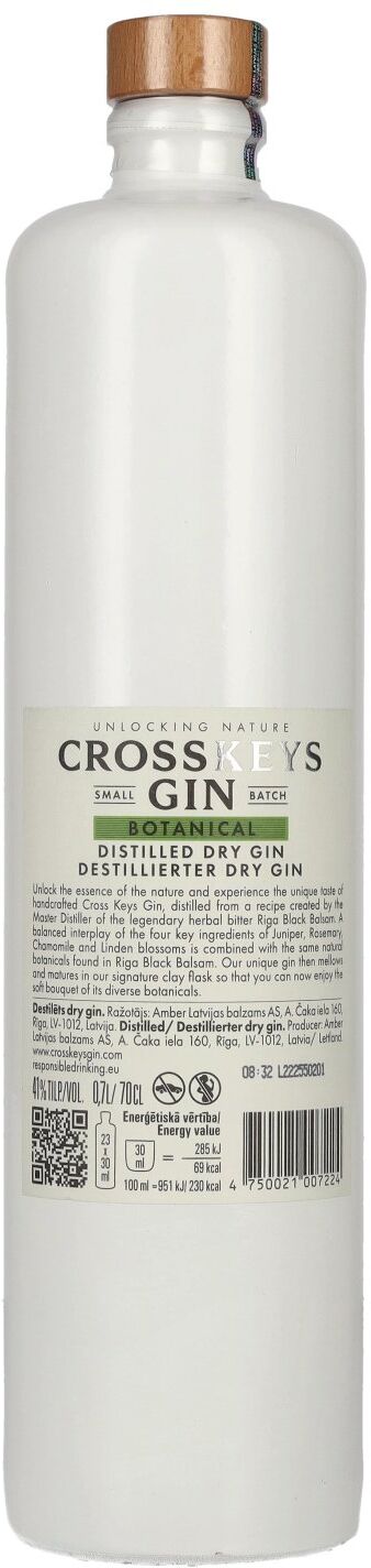 Cross Keys Gin Cross Keys Botanical Distilled Dry Gin 41% Vol. 0,7l