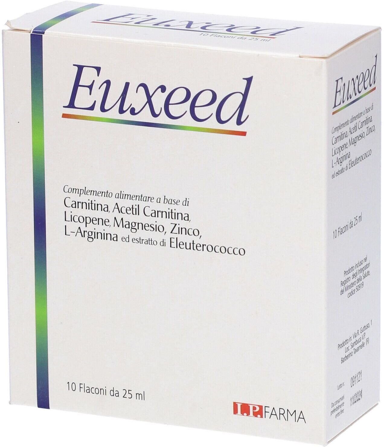 BIONATIVA SpA Euxeed Integratore Alimentare con Carnitina, Acetil Carnitina, Licopene e Magnesio - 10 Flaconcini