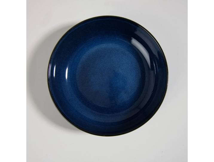 Blauer Keramik-Suppenteller