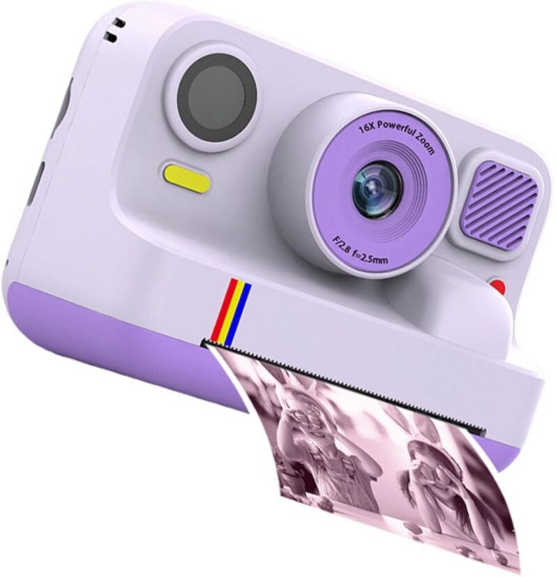 INF Appareil photo instantané K12Pro - Impression couleur Bluetooth, 20M photos, Vidéo 1080P, Impression mobile, Écran 2.4inch Violet