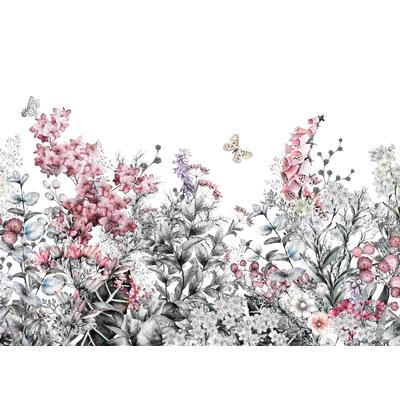Fototapete LIVING WALLS "Blumenwiese Vlies", bunt, B:3,5m L:2,55m, Vlies, Tapeten, Vlies, Wand, Schräge
