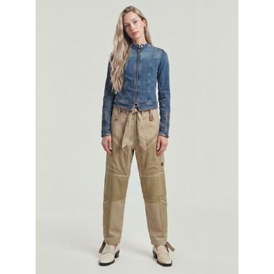 Cargohose G-STAR "Tone On Tone Cargohose", Damen, Gr. 24, beige (light toggee), Obermaterial: 100% Lyocell, Hosen Cargohose