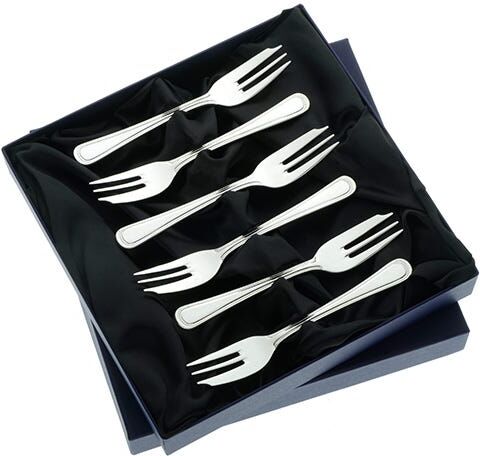 Arthur Price of England Bead Sovereign Stainless Steel Set of 6 Pastry Forks