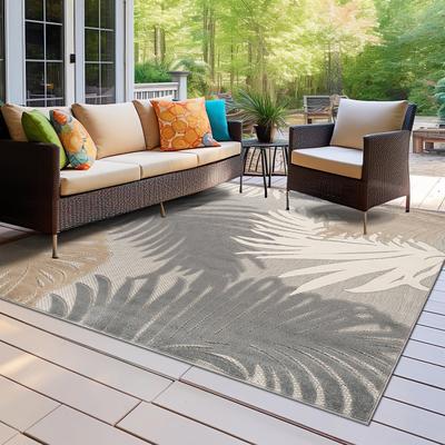 World Rug Gallery Tropical Floral Indoor/Outdoor Area Rug