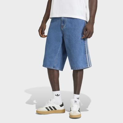 Shorts ADIDAS ORIGINALS "FIREBIRD ADICOLOR DENIM JORT", Herren, Gr. 36 (52), N-Gr, medium vintage denim, normal, gr., Obermaterial: 100% Baumwolle, Hosen Shorts