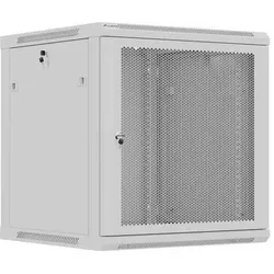 Lanberg HÄNGEREGAL EINBAUSCHRANK 19 12HE 600X600 GRAU PERFORIERTE TÜR (FLACHPACK) (12 HE, 19 Zoll Rack), Serverschrank, Grau