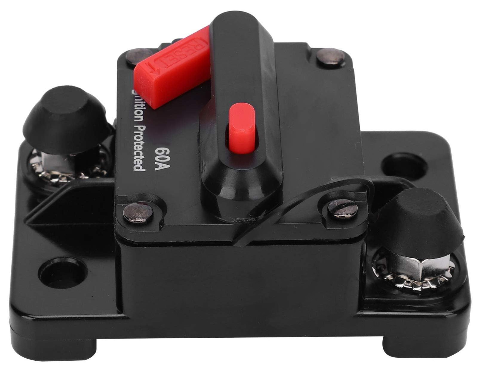 Selius Stroomonderbreker Auto Reset Zekeringhouder - Waterdichte automatische schakelaar 60A
