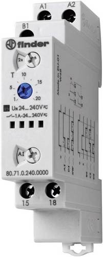 Finder 80.71.0.240.0000 80.71.0.240.0000 Zeitrelais Multifunktional 1 St. Zeitbereich: 0.1s - 24h 1 Schließer