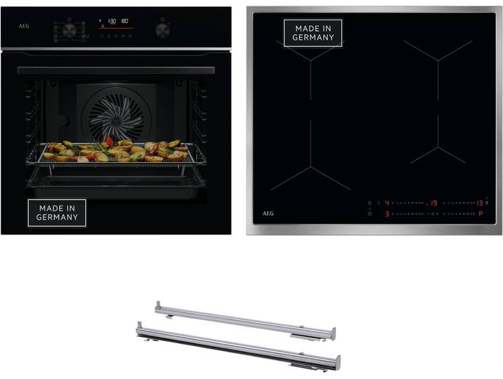 AEG Backofen-Set HH27BSPIL , Energieeffizienz: A+, schwarz, Herdsets, AirFry - knusprige Ergebnisse mit wenig oder ohne Öl, Backofen-Set