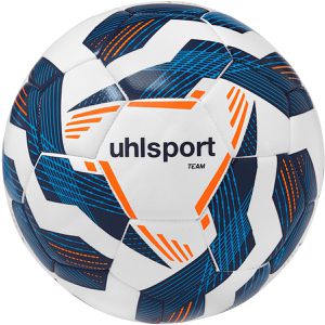 uhlsport Fußball Team, 100177501, Größe 5, 430 Gramm, weiß/marine/orange, Trainingsball