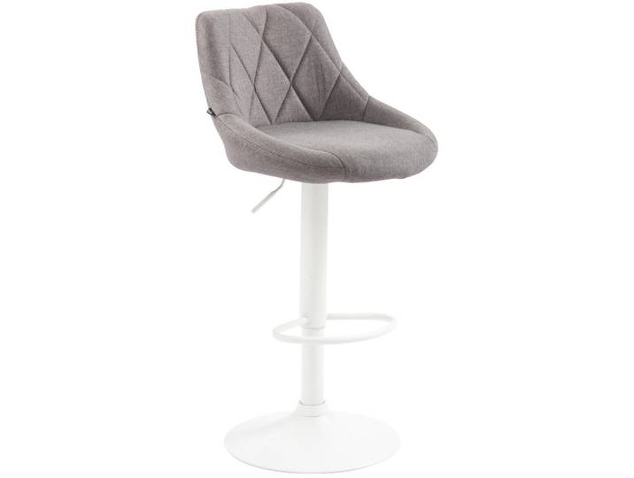 CLP Barhocker Stoff Grau, Metall, 46x83x49 cm, Esszimmer, Barmöbel, Barhocker