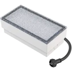 ledscom.de LED Pflasterstein Bodeneinbauleuchte GORGON für außen, IP67, eckig, 20 x 10cm, blau