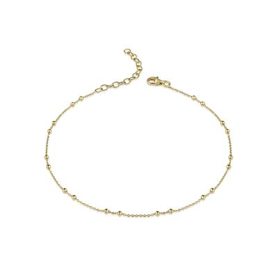 Fußkette FIRETTI "Schmuck Geschenk Silber 925 Körperschmuck Ankerkette", gold (gelbgoldfarben), Fußketten, Damen, Silber 925 (Sterlingsilber)