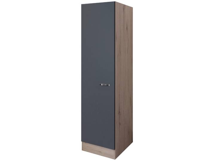 Geschirrschrank, Eiche San Remo, Dunkelgrau, 3 Fächer, 50x200x57 cm, Made in Germany, individuell planbar, Küchen, Küchenmöbel, Küchenschränke, Geräteumbauschränke