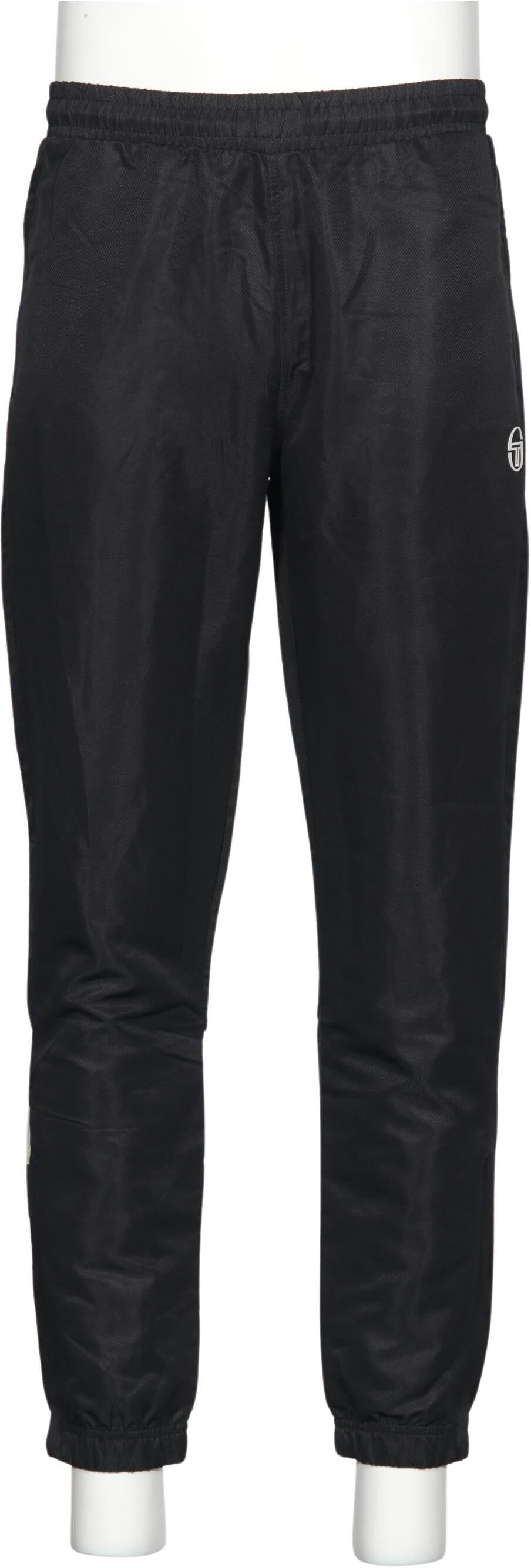 Sergio Tacchini Herren Stoffhose, Schwarz, Gr. M, Synthetik - Second Hand