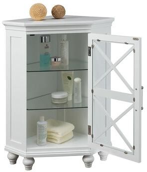 No "Corner Freestanding Floor Cabinet - 17.25""D x 24.75""W x 32""H"
