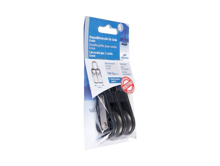 Doppelblockrolle/6mm Seil Es boot