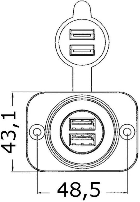 OSCULATI Presa incasso doppia USB bianca