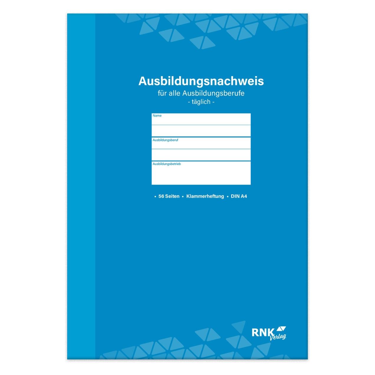 Rnk Verlag Ausbildungsnachweis-Heft, t"glich, DIN A4 (28x) (5080)