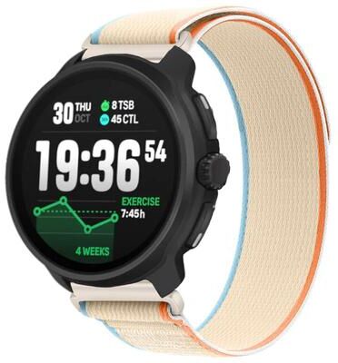 Everyday Crate Suunto Race 2 Nylon Watch Band Wild Path Hook And Loop Adjustable Sport Strap creamy White