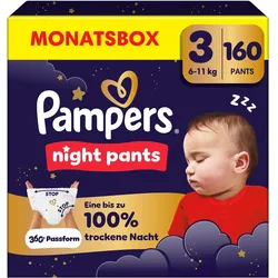 Pampers Night Pants (Gr. 3, Monatsbox, 160 Stk.)