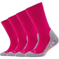 CAMANO Kinder Socken Online Children pro tex function Socks 4p, Größe 23-26 in Pink Pink