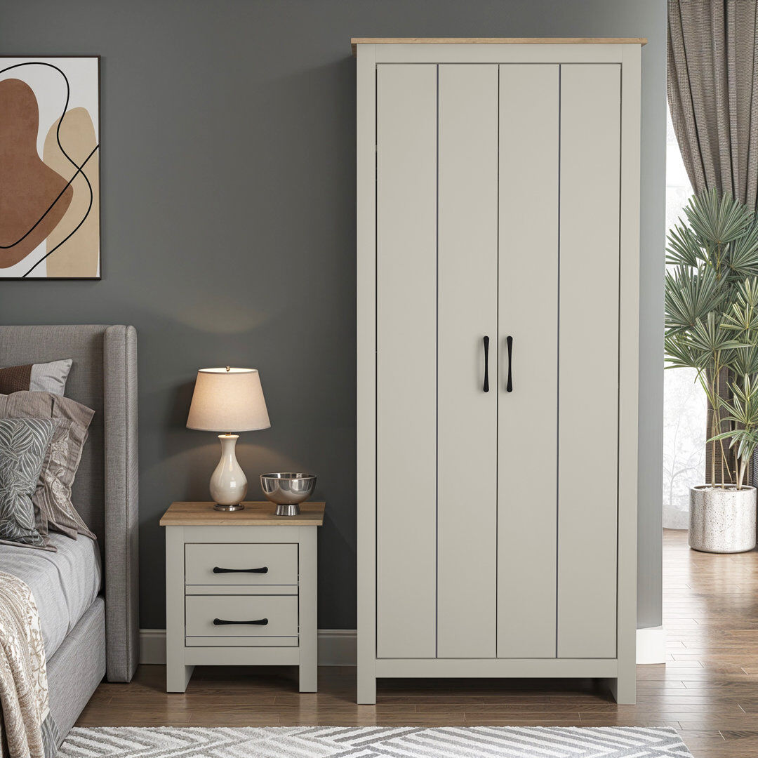 ClassicLiving Shine Bedroom Pair Light Grey/Reviera Eichi