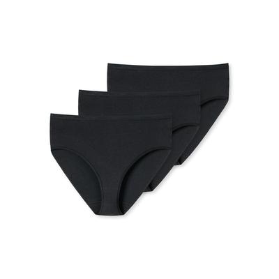 Midislip UNCOVER BY SCHIESSER "Uncover Cotton", Damen, Gr. M, schwarz (000, schwarz), Single Jersey, Obermaterial: 95% Baumwolle, 5% Elasthan, körpernah, Unterhosen, weich, elastisch, Basic, Cotton-Mix