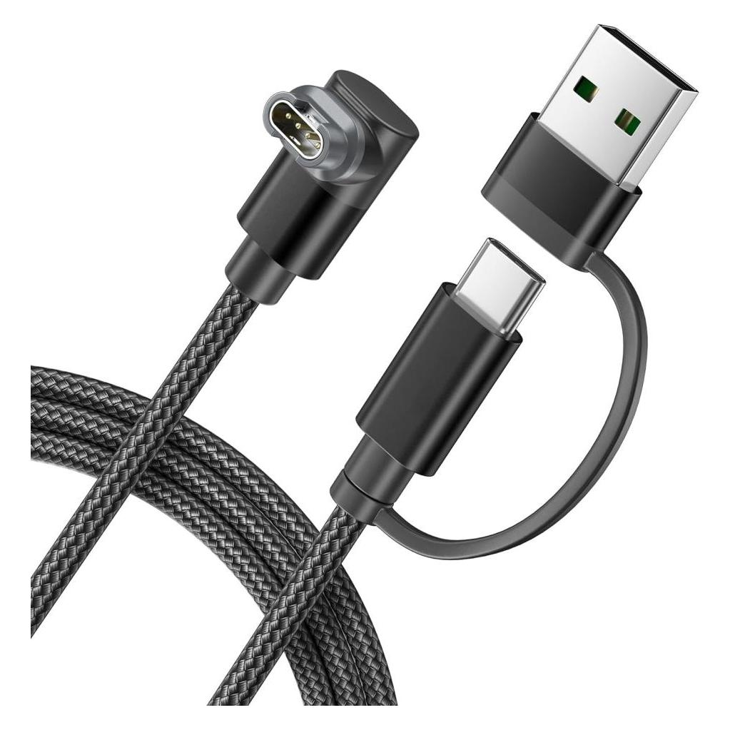 PowerGuard 2-in-1 90-Grad Garmin Smartwatch Ladekabel mit USB-C, USB-A (00035226)