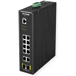 D-Link DIS-200G-12S Industrial 12-Port Layer2 Smart Managed PoE (12 Ports), Netzwerk Switch, Schwarz