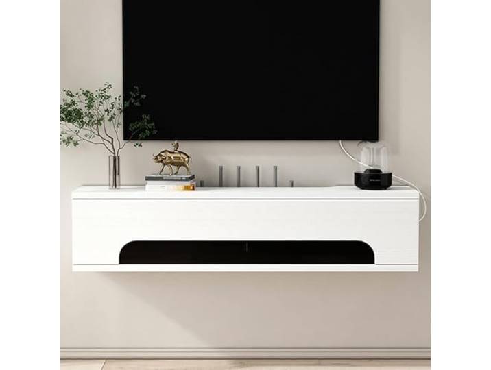 tv schrank Moderner schwebender TV-Ständer, wandmontierte Medienkonsole Mit Stauraum for Schlafzimmer, Wohnzimmer mit Stauraum