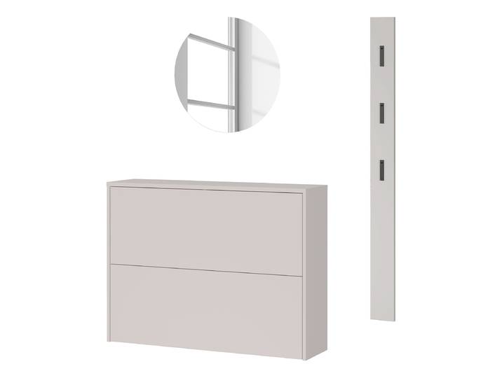Ensemble de vestiaire Binetto 3 pièces 130 x 34 x 200cm Beige/Cachemire