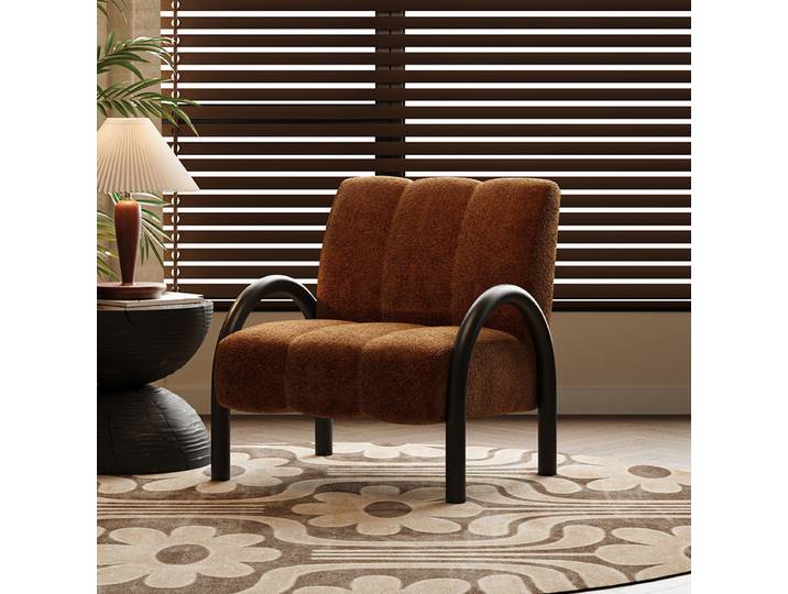 Fauteuil design en tissu pour chambre à coucher, fauteuil de salon, fauteuil décontracté à dossier inclinable, fauteuil individuel pour chambre