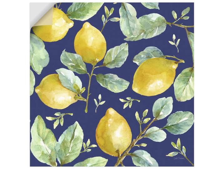 Wandbild ARTLAND Le Citron Pattern IB , gelb (farbe bild(er): farbig), B:50cm H:50cm, Bilder, Wandbild, als Alubild, Leinwandbild, Poster, Wandaufkleber in verschied. Grössen