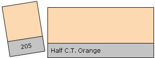 Lee Colour Filter 205 H.C.T.Orange Half C