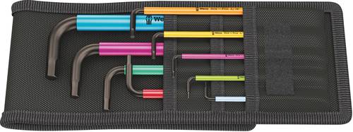 Wera 950/9 Winkelschraubendreher-Set 5/64 Zoll, 3/32 Zoll, 1/8 Zoll, 5/32 Zoll, 3/16 Zoll, 7/32 Zoll, 1/4 Zoll, 5/16 Zoll, 3/8 Zoll 9teilig