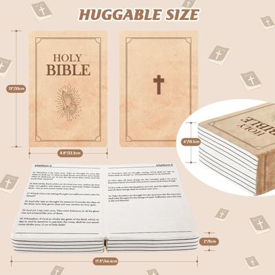 Uplifted Finds Bible Memory Foam Pillow John 3 Verse Soft Pink Throw Cushion beige Matthew 6